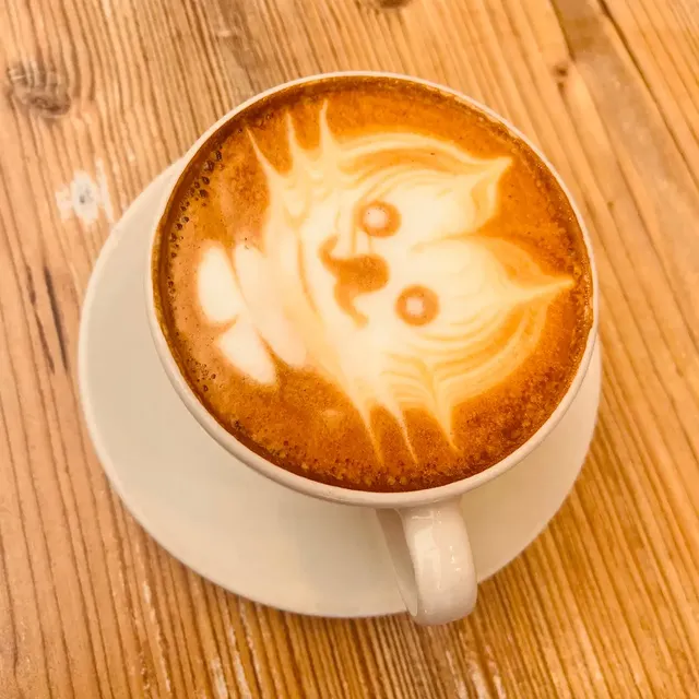A cappuccino with latte art